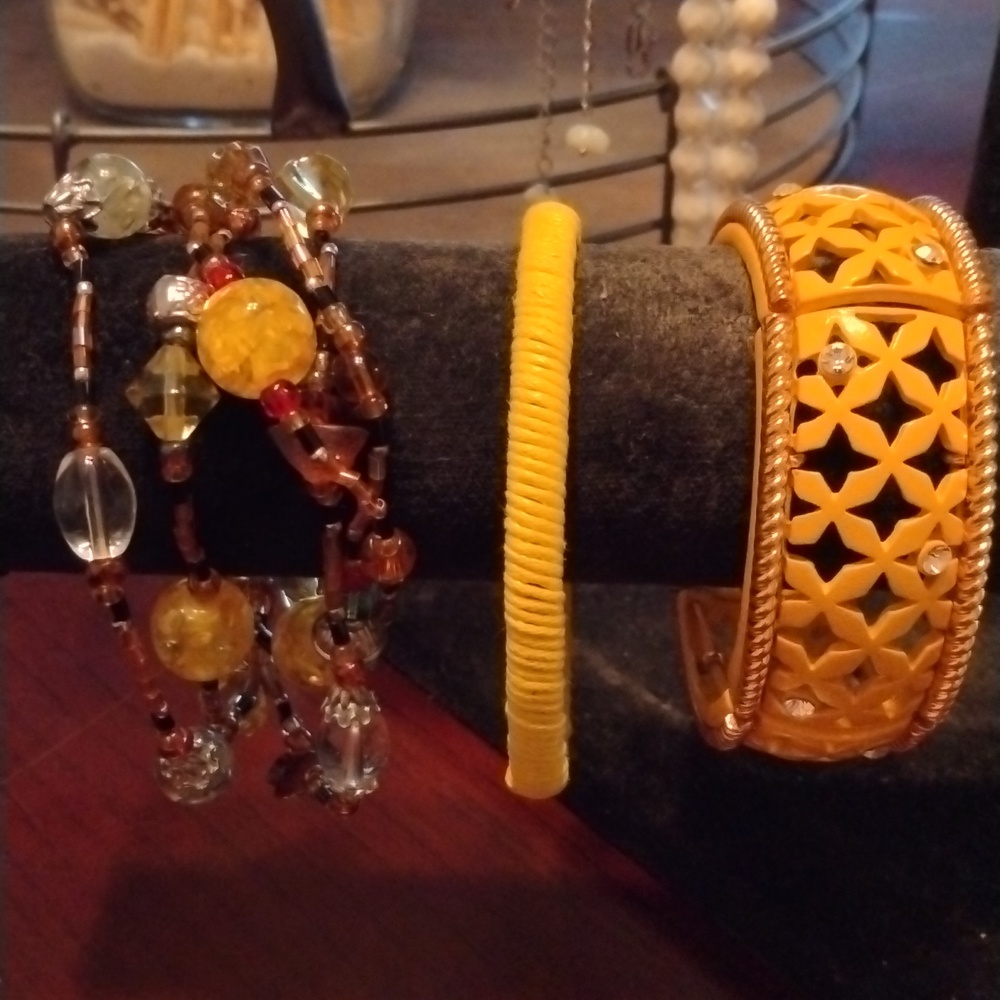 Vintage yellow bracelets